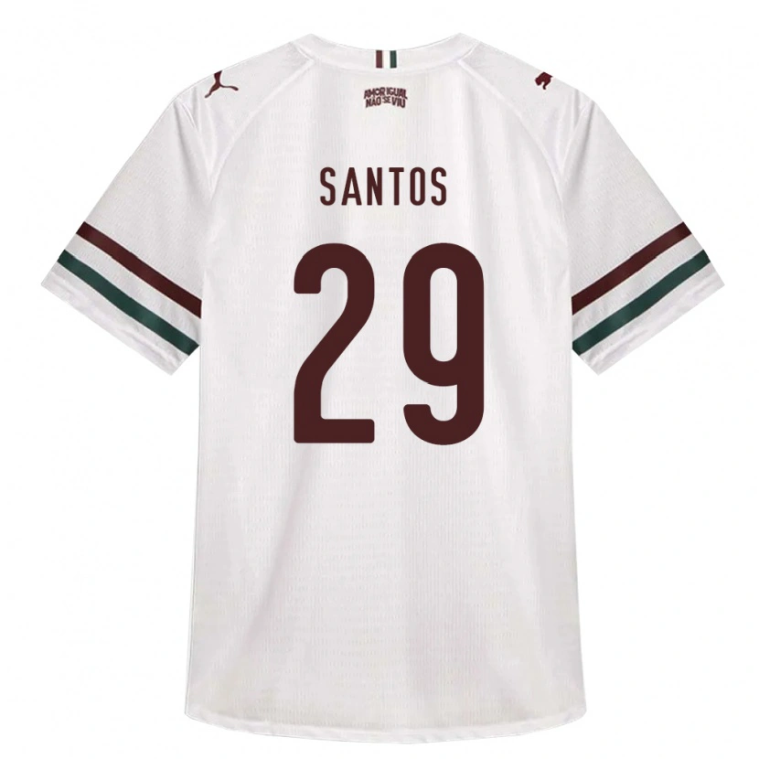 Danxen Dame Thiago Santos #29 Hvit Grønn Burgund Bortetrøye Drakt Trøye 2026/27 Skjorter T-Skjorte