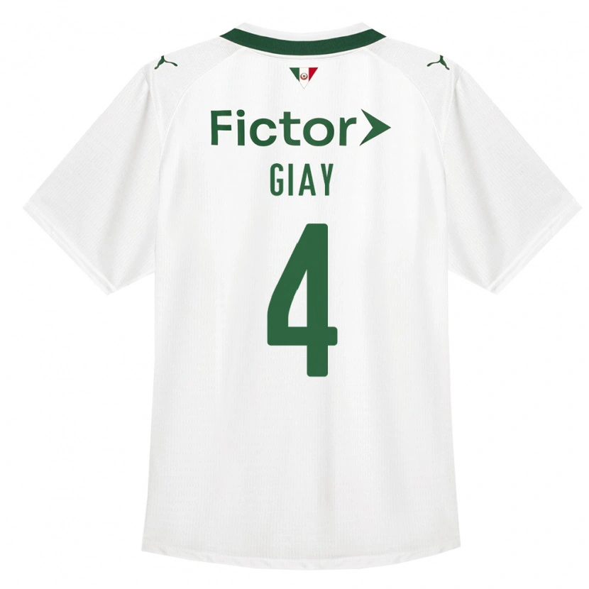 Danxen Dame Agustín Giay #4 Grønn Hvit Bortetrøye Drakt Trøye 2026/27 Skjorter T-Skjorte