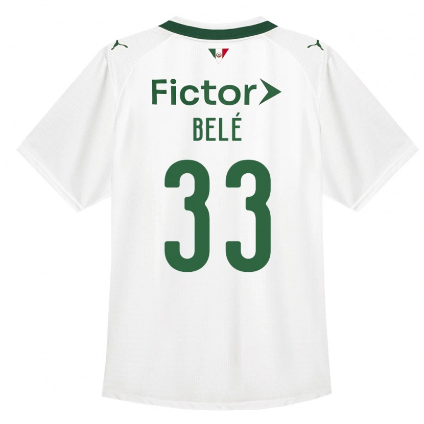 Danxen Dame Erick Belé #33 Grønn Hvit Bortetrøye Drakt Trøye 2026/27 Skjorter T-Skjorte