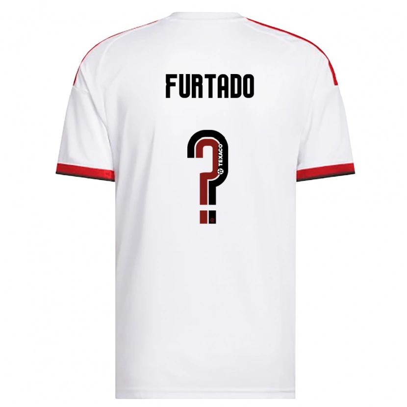Danxen Dame Lucas Furtado #0 Hvit Rød Svart Bortetrøye Drakt Trøye 2026/27 Skjorter T-Skjorte