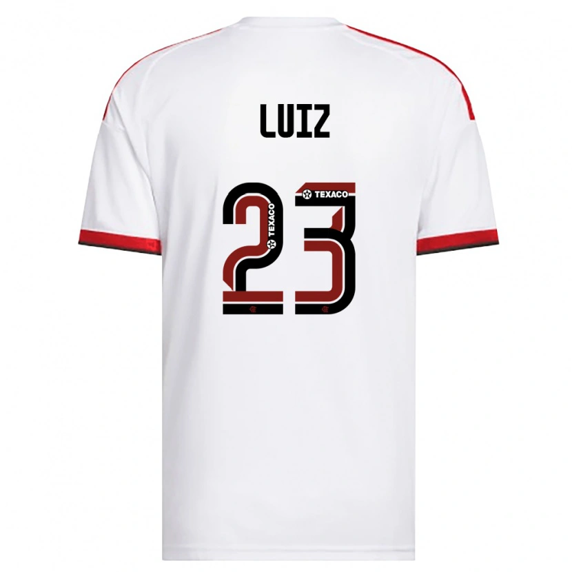 Danxen Dame David Luiz #23 Hvit Rød Svart Bortetrøye Drakt Trøye 2026/27 Skjorter T-Skjorte