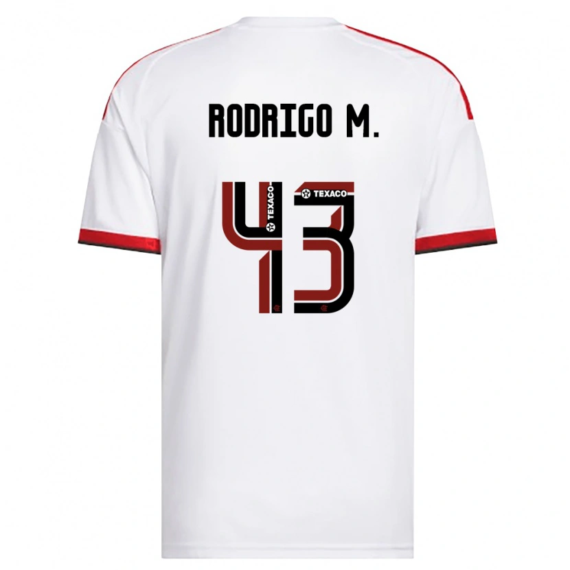Danxen Dame Rodrigo Muniz #43 Hvit Rød Svart Bortetrøye Drakt Trøye 2026/27 Skjorter T-Skjorte