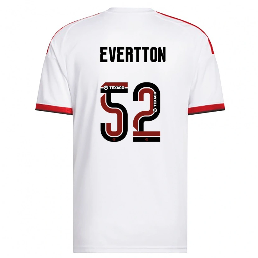 Danxen Dame Evertton Araújo #52 Hvit Rød Svart Bortetrøye Drakt Trøye 2026/27 Skjorter T-Skjorte