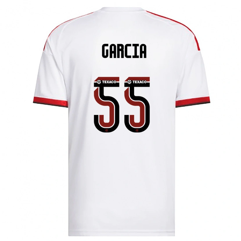 Danxen Dame Caio Garcia #55 Hvit Rød Svart Bortetrøye Drakt Trøye 2026/27 Skjorter T-Skjorte