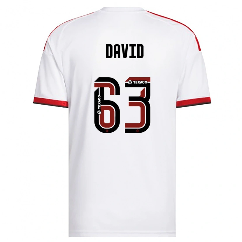 Danxen Dame David Viana De Oliveira #63 Hvit Rød Svart Bortetrøye Drakt Trøye 2026/27 Skjorter T-Skjorte