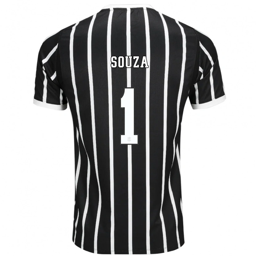 Danxen Dame Hugo Souza #1 Svart Hvit Rød Bortetrøye Drakt Trøye 2026/27 Skjorter T-Skjorte
