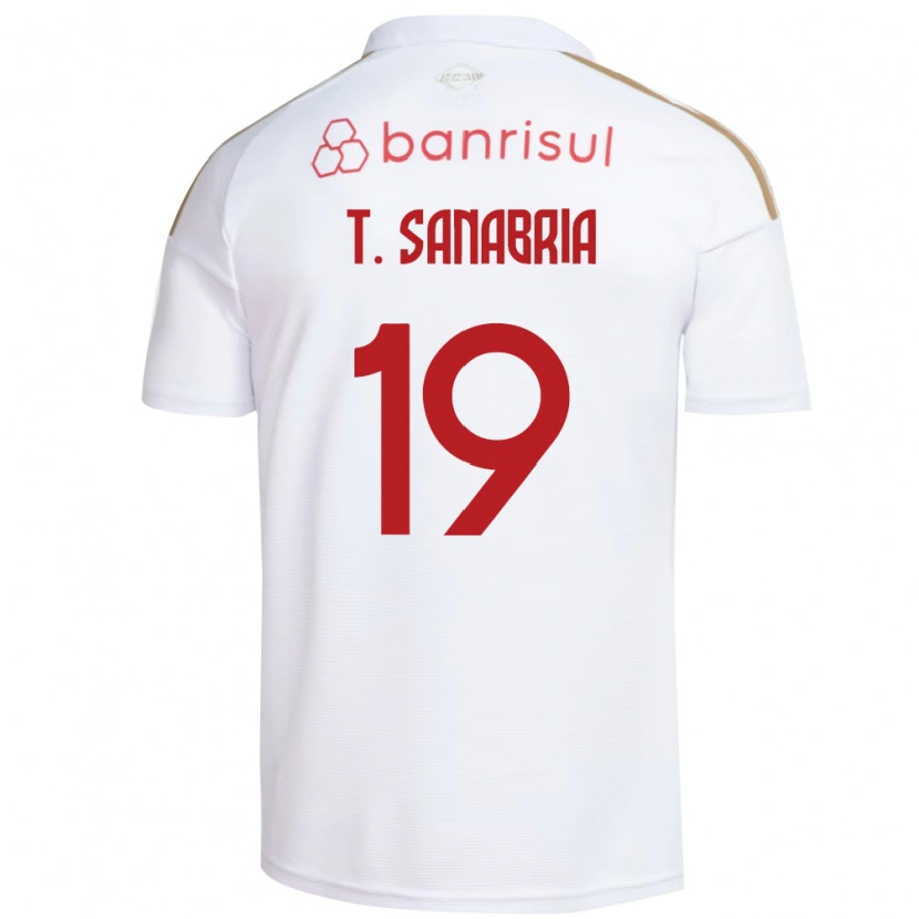 Danxen Dame Antonio Sanabria #19 Hvit Rød Bortetrøye Drakt Trøye 2026/27 Skjorter T-Skjorte