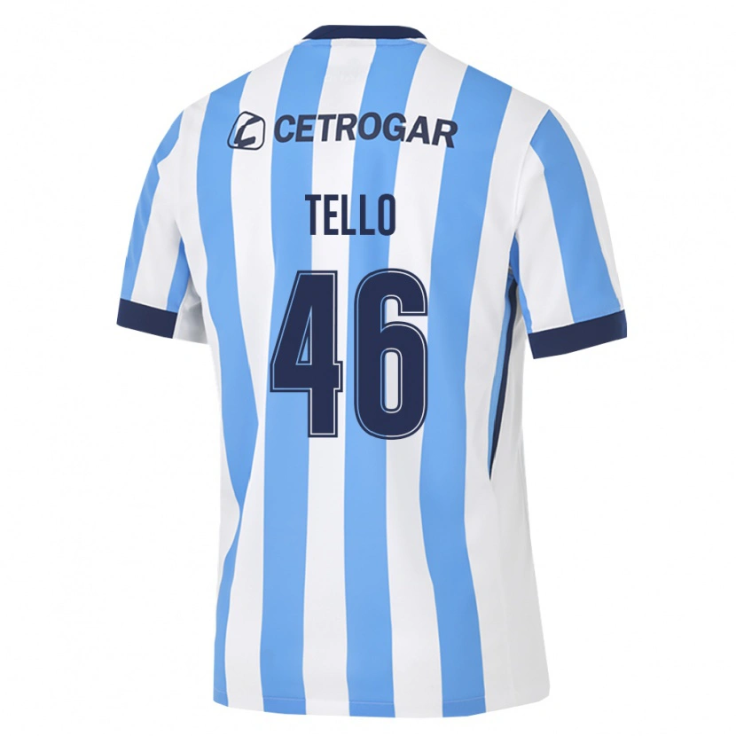 Danxen Barn Alejandro Tello #46 Lyseblå Hvit Svart Hjemmetrøye Drakt Trøye 2026/27 Skjorter T-Skjorte