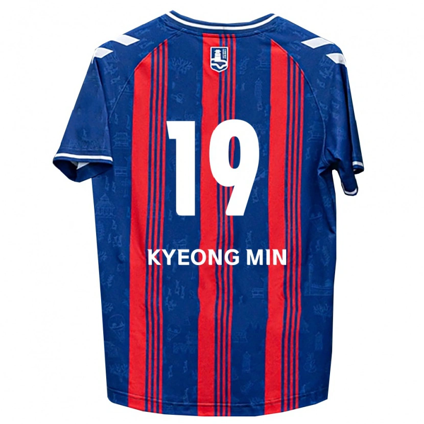 Danxen Barn Kyeong-Min Kim #19 Blå Rød Hvit Hjemmetrøye Drakt Trøye 2026/27 Skjorter T-Skjorte