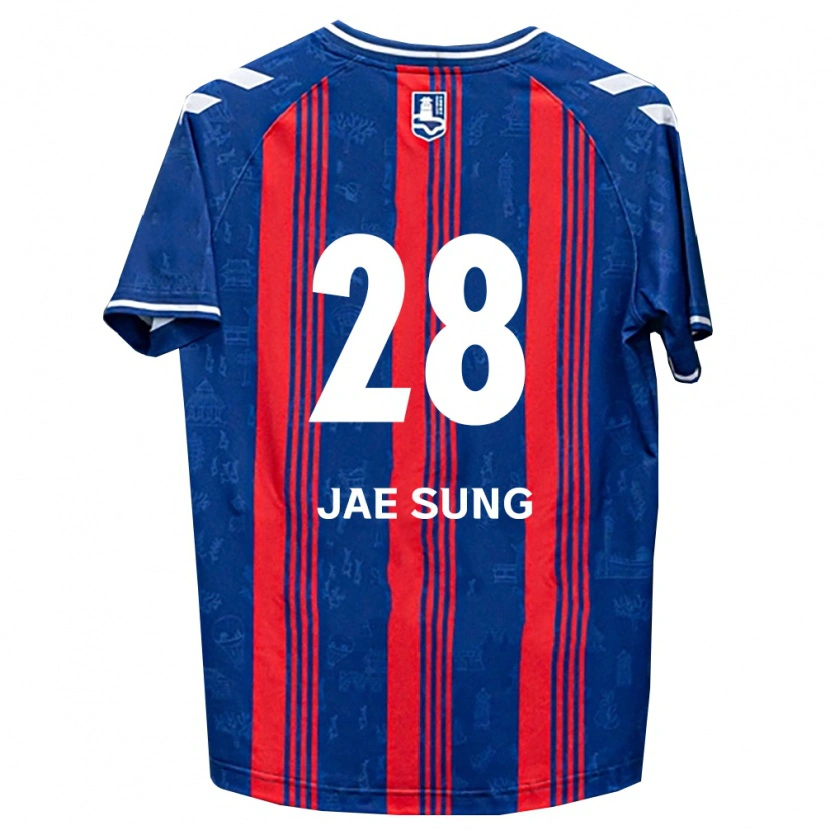 Danxen Barn Jae-Sung Kim #28 Blå Rød Hvit Hjemmetrøye Drakt Trøye 2026/27 Skjorter T-Skjorte