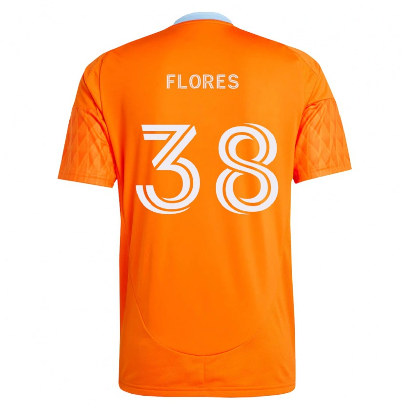 Danxen Barn Omar Flores #38 Oransje Hvit Hjemmetrøye Drakt Trøye 2026/27 Skjorter T-Skjorte