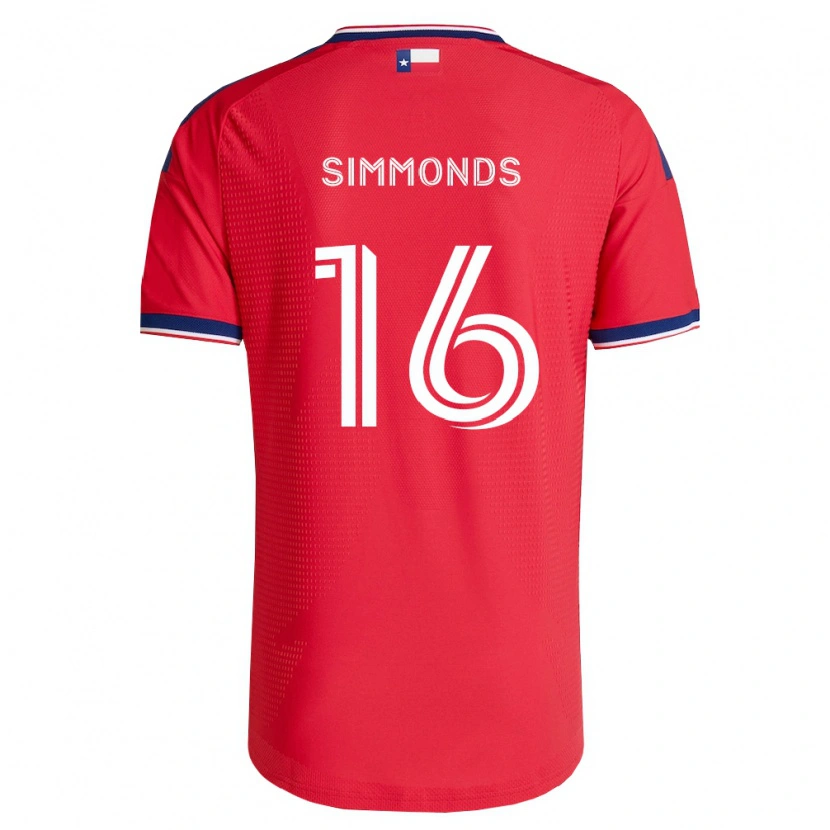 Danxen Barn Nicholas Simmonds #16 Rød Blå Hvit Hjemmetrøye Drakt Trøye 2026/27 Skjorter T-Skjorte