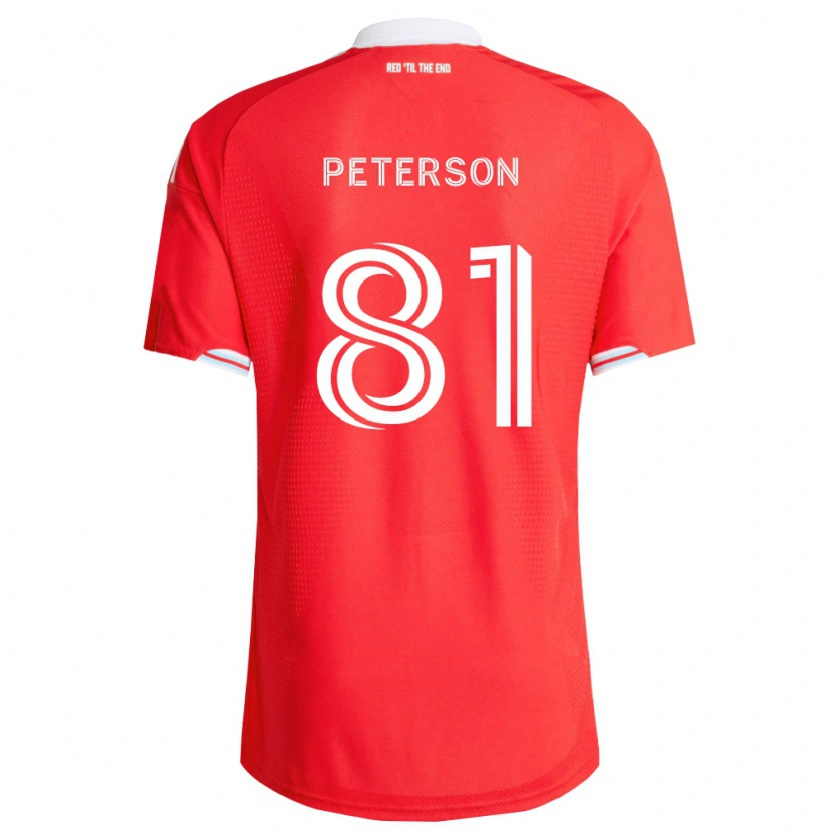 Danxen Barn Lukas Peterson #81 Rød Dyp Blå Hvit Hjemmetrøye Drakt Trøye 2026/27 Skjorter T-Skjorte