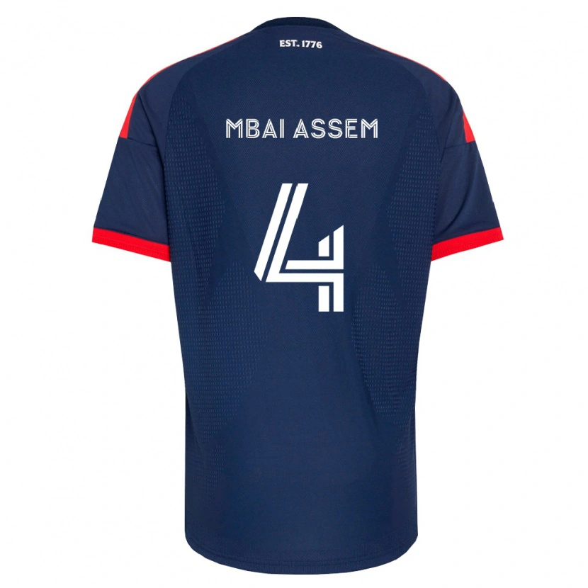 Danxen Barn Chris Mbaï-Assem #4 Kongelig Blå Rød Hvit Hjemmetrøye Drakt Trøye 2026/27 Skjorter T-Skjorte