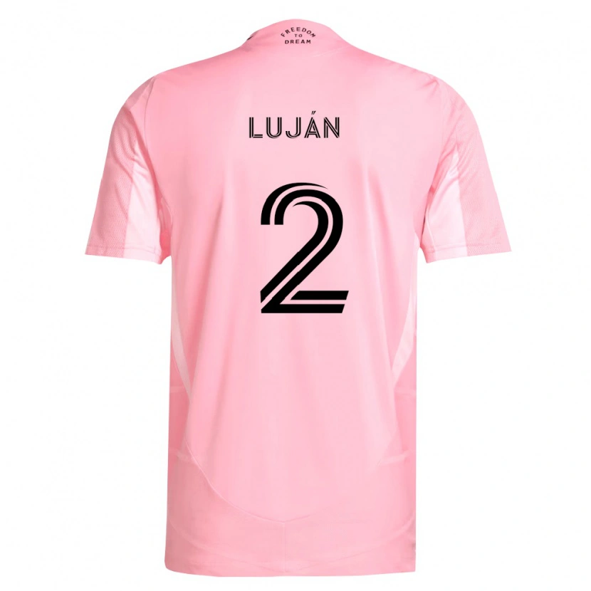 Danxen Barn Gonzalo Luján #2 Rosa Svart Hjemmetrøye Drakt Trøye 2026/27 Skjorter T-Skjorte
