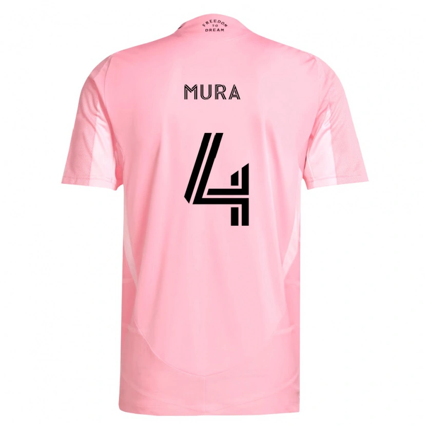 Danxen Barn Facundo Mura #4 Rosa Svart Hjemmetrøye Drakt Trøye 2026/27 Skjorter T-Skjorte