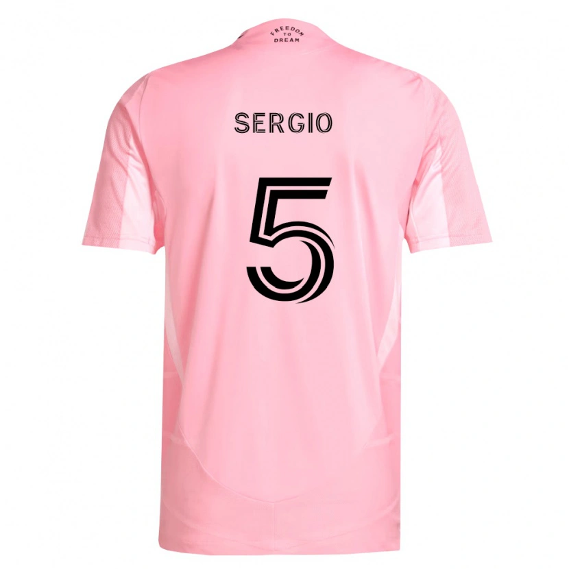 Danxen Barn Sergio Busquets #5 Rosa Svart Hjemmetrøye Drakt Trøye 2026/27 Skjorter T-Skjorte