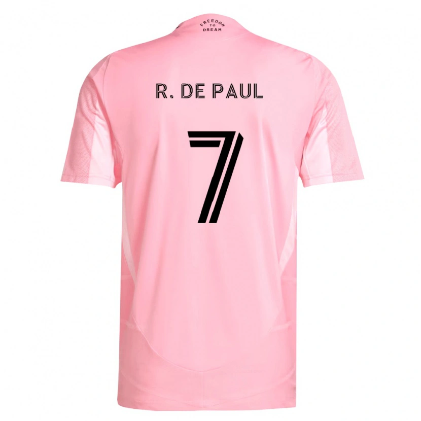 Danxen Barn Rodrigo De Paul #7 Rosa Svart Hjemmetrøye Drakt Trøye 2026/27 Skjorter T-Skjorte