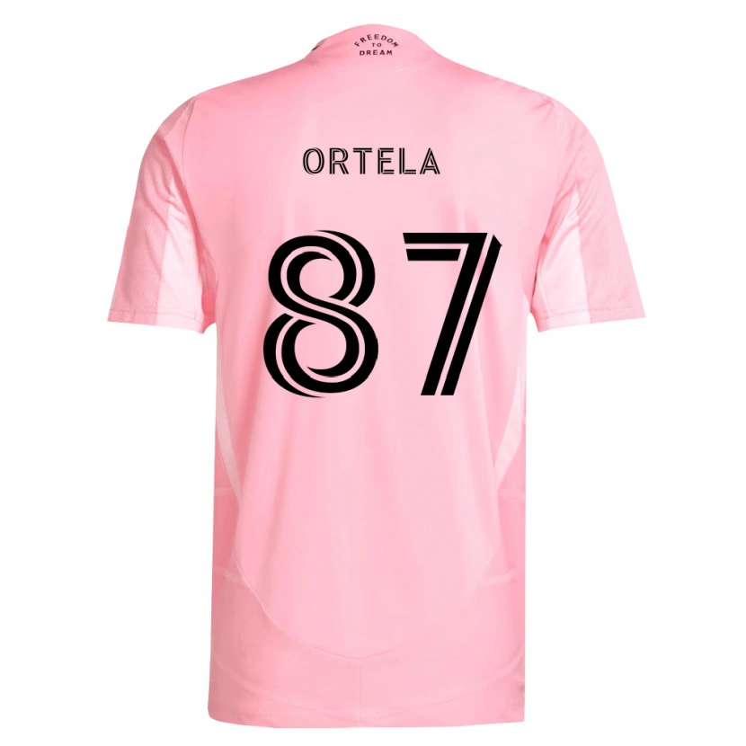 Danxen Barn Jerremy Ortela #87 Rosa Svart Hjemmetrøye Drakt Trøye 2026/27 Skjorter T-Skjorte