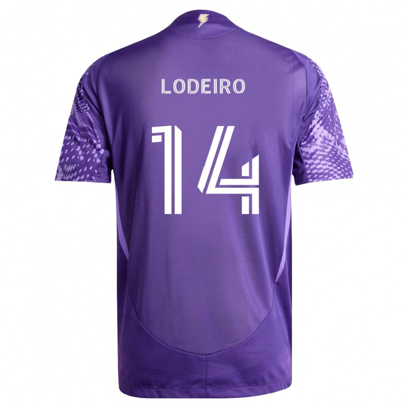 Danxen Barn Nicolás Lodeiro #14 Lilla Hvit Hjemmetrøye Drakt Trøye 2026/27 Skjorter T-Skjorte