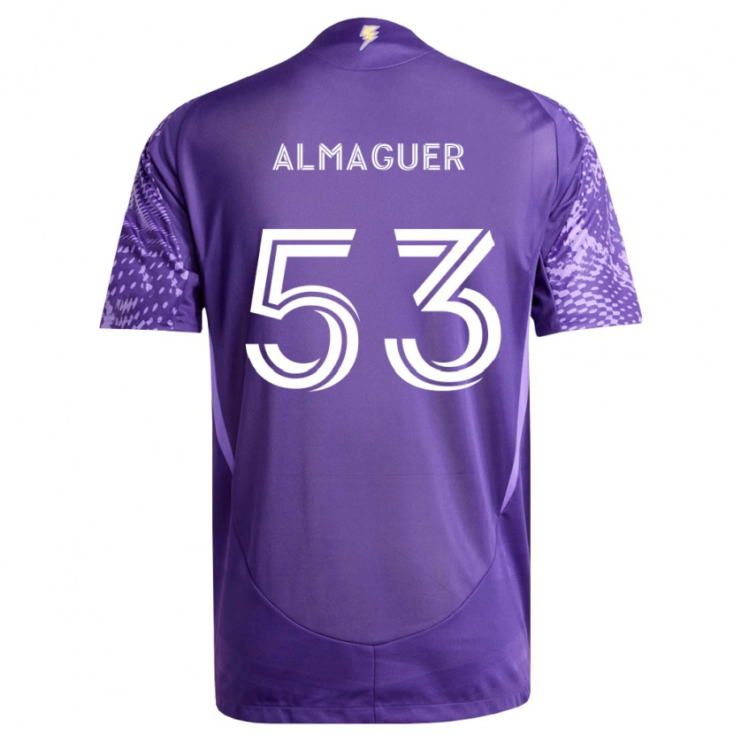 Danxen Barn Jorge Almaguer #53 Lilla Hvit Hjemmetrøye Drakt Trøye 2026/27 Skjorter T-Skjorte