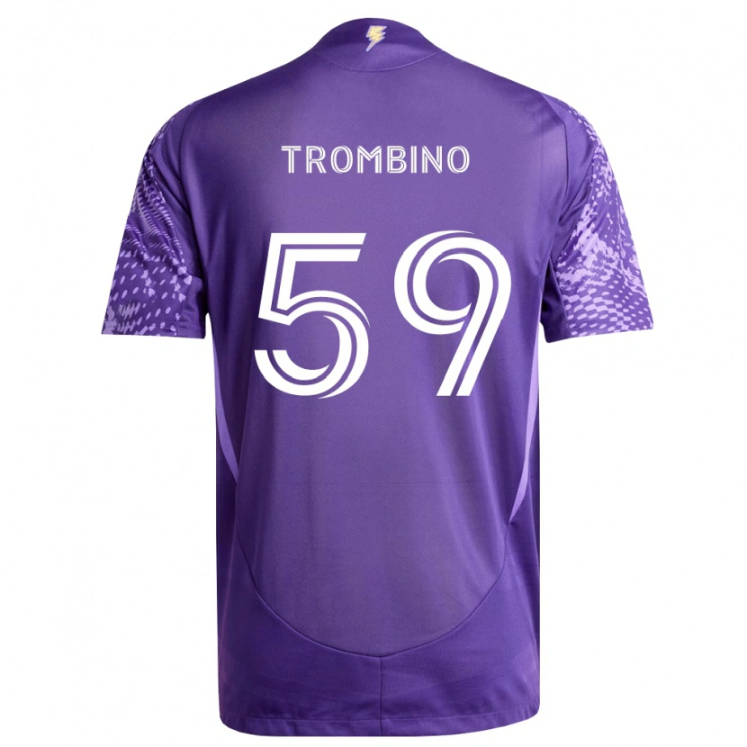 Danxen Barn Caleb Trombino #59 Lilla Hvit Hjemmetrøye Drakt Trøye 2026/27 Skjorter T-Skjorte