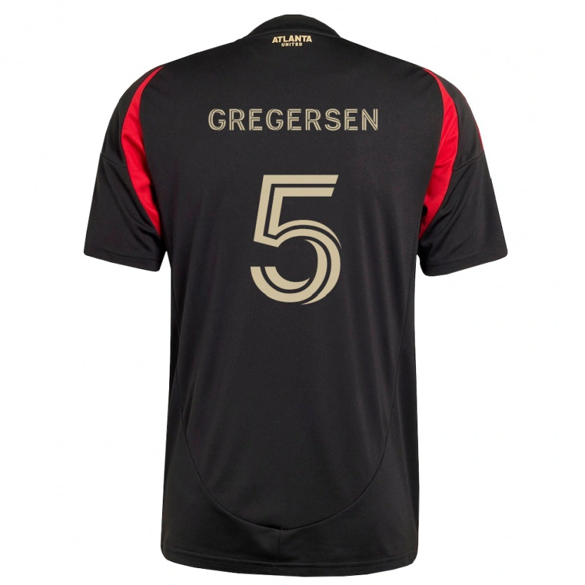 Danxen Barn Stian Gregersen #5 Svart Rød Hjemmetrøye Drakt Trøye 2026/27 Skjorter T-Skjorte