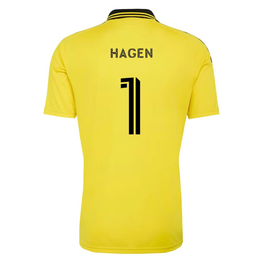 Danxen Barn Nicholas Hagen #1 Gul Svart Hjemmetrøye Drakt Trøye 2026/27 Skjorter T-Skjorte