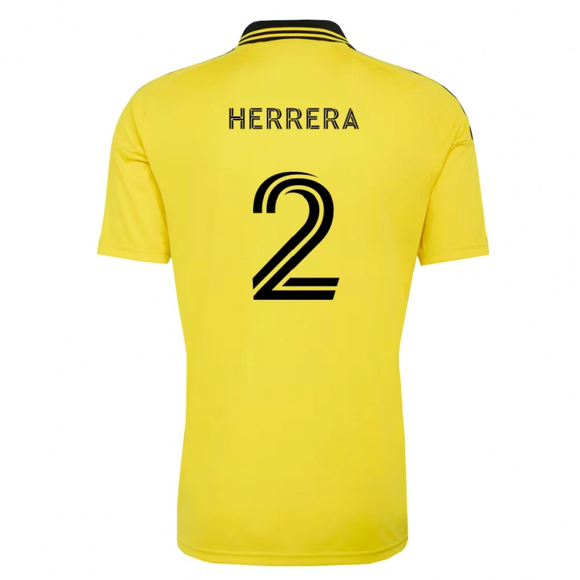 Danxen Barn Andrés Herrera #2 Gul Svart Hjemmetrøye Drakt Trøye 2026/27 Skjorter T-Skjorte