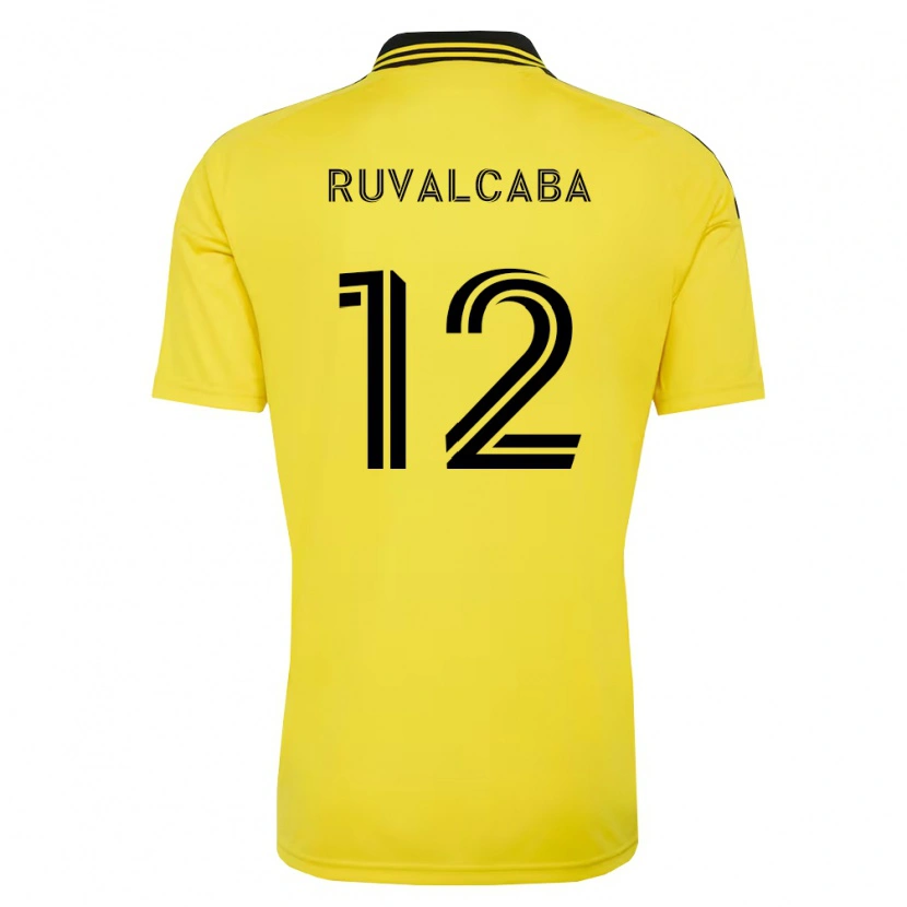 Danxen Barn Cesar Ruvalcaba #12 Gul Svart Hjemmetrøye Drakt Trøye 2026/27 Skjorter T-Skjorte