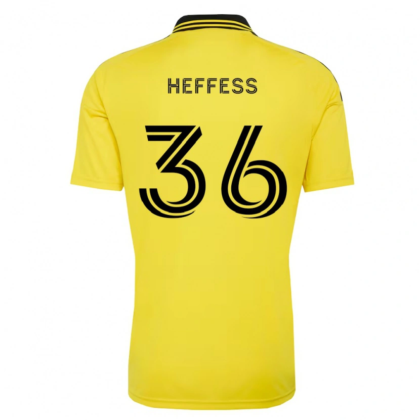 Danxen Barn Isaac Heffess #36 Gul Svart Hjemmetrøye Drakt Trøye 2026/27 Skjorter T-Skjorte
