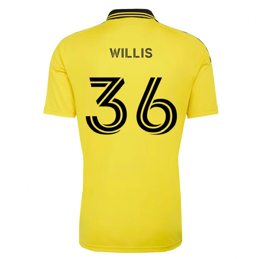 Danxen Barn Pharrell Willis #36 Gul Svart Hjemmetrøye Drakt Trøye 2026/27 Skjorter T-Skjorte