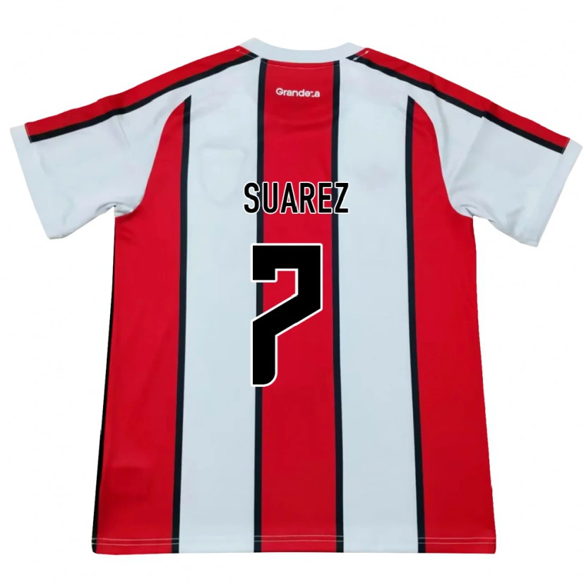 Danxen Barn Matias Suarez #7 Hvit Rød Svart Bortetrøye Drakt Trøye 2026/27 Skjorter T-Skjorte