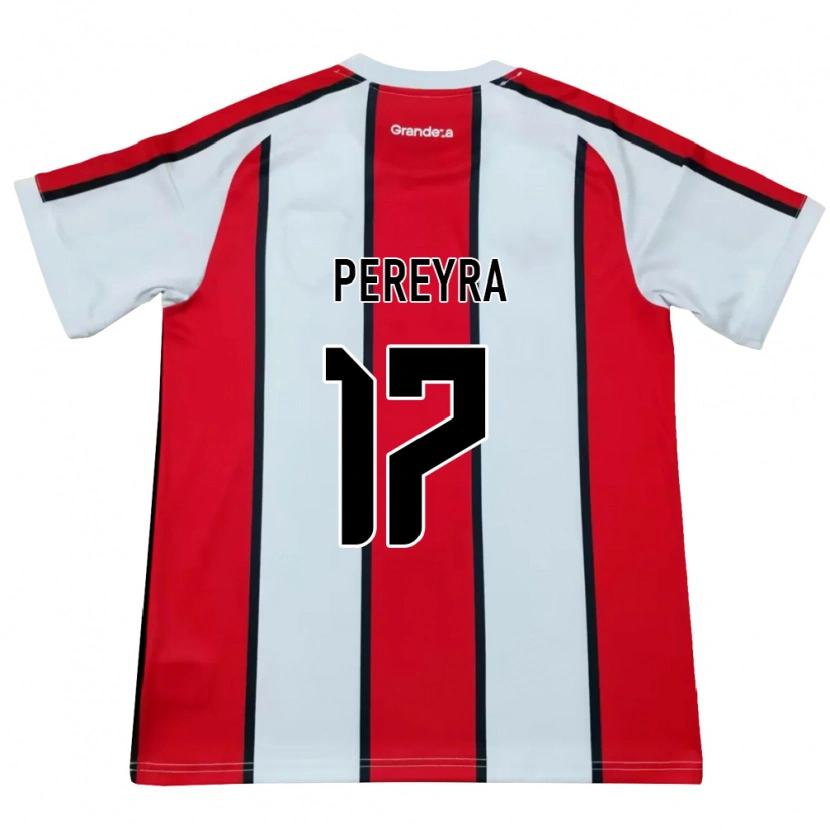 Danxen Barn Gonzalo Pereyra #17 Hvit Rød Svart Bortetrøye Drakt Trøye 2026/27 Skjorter T-Skjorte