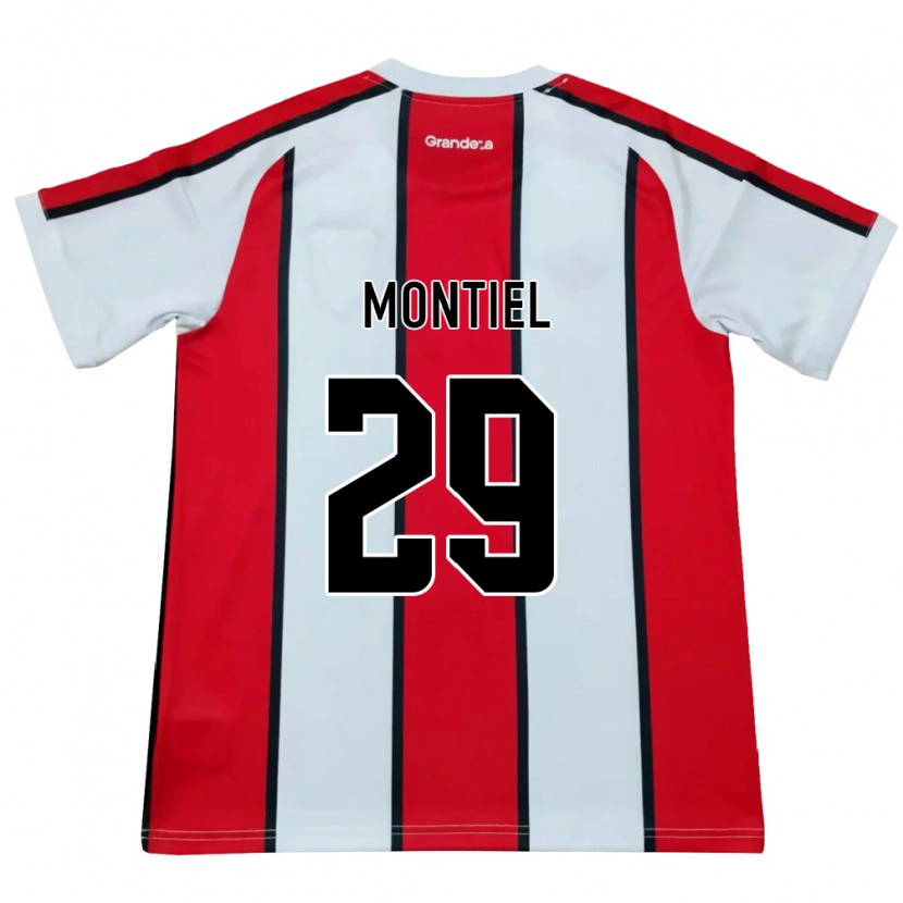 Danxen Barn Gonzalo Montiel #29 Hvit Rød Svart Bortetrøye Drakt Trøye 2026/27 Skjorter T-Skjorte