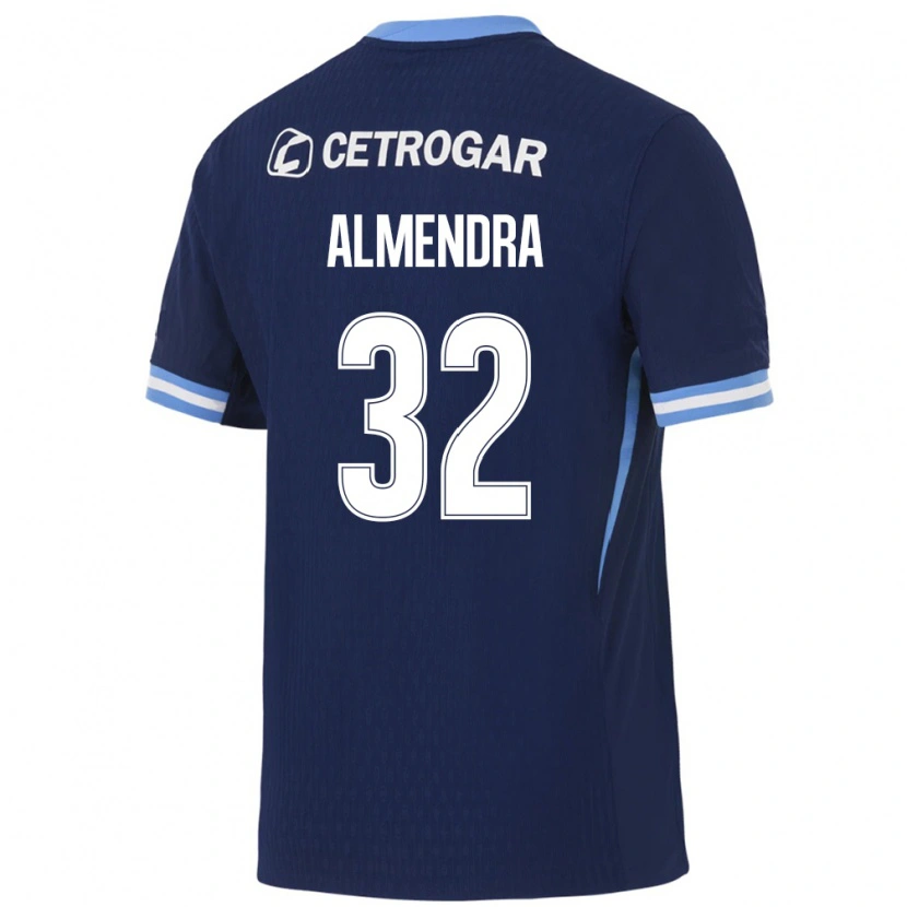 Danxen Barn Agustin Almendra #32 Kongelig Blå Lyseblå Hvit Bortetrøye Drakt Trøye 2026/27 Skjorter T-Skjorte