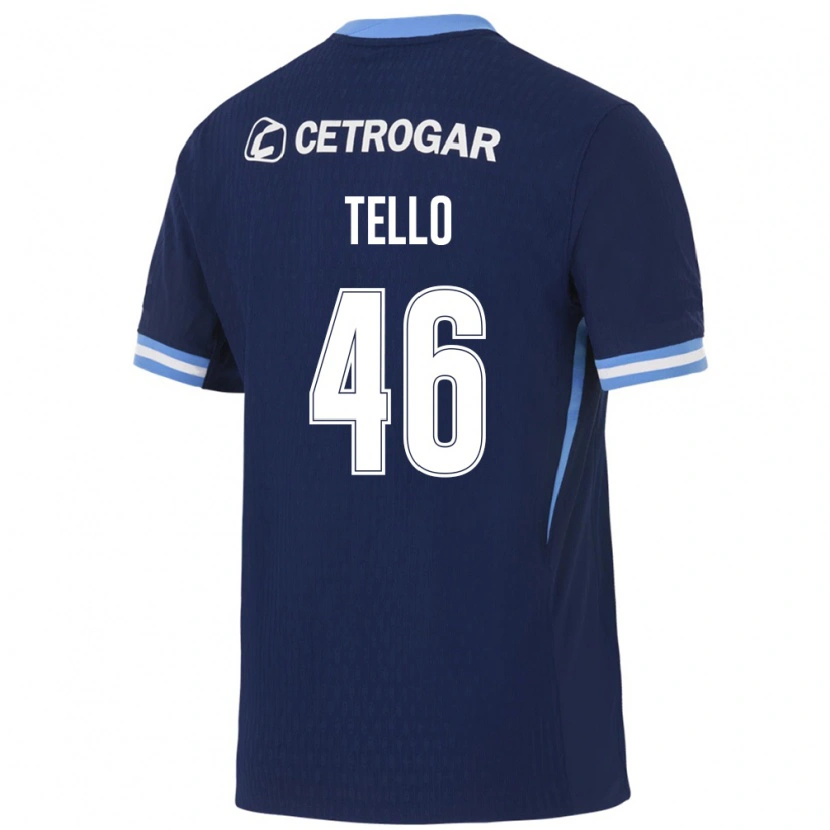Danxen Barn Alejandro Tello #46 Kongelig Blå Lyseblå Hvit Bortetrøye Drakt Trøye 2026/27 Skjorter T-Skjorte