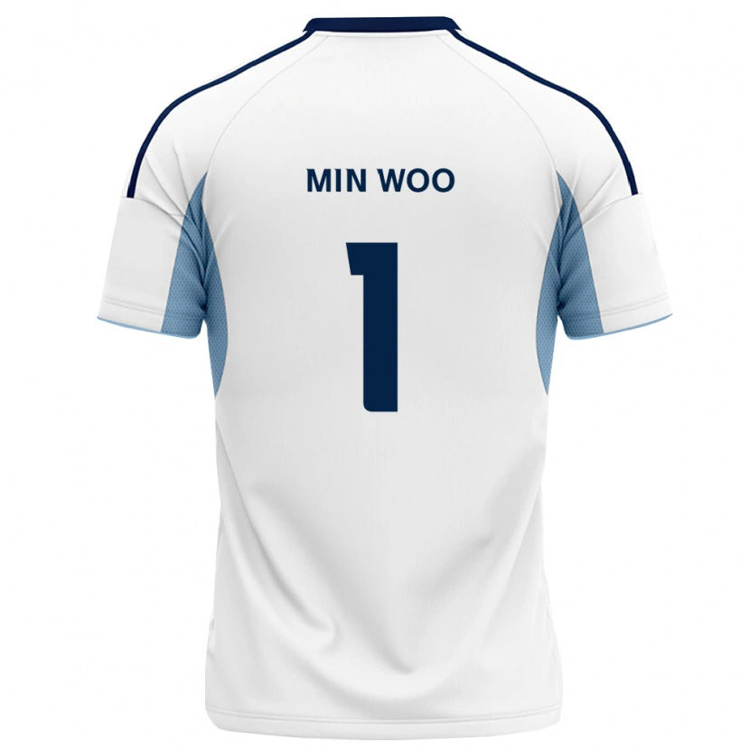 Danxen Barn Min-Woo Jo #1 Kongelig Blå Hvit Bortetrøye Drakt Trøye 2026/27 Skjorter T-Skjorte