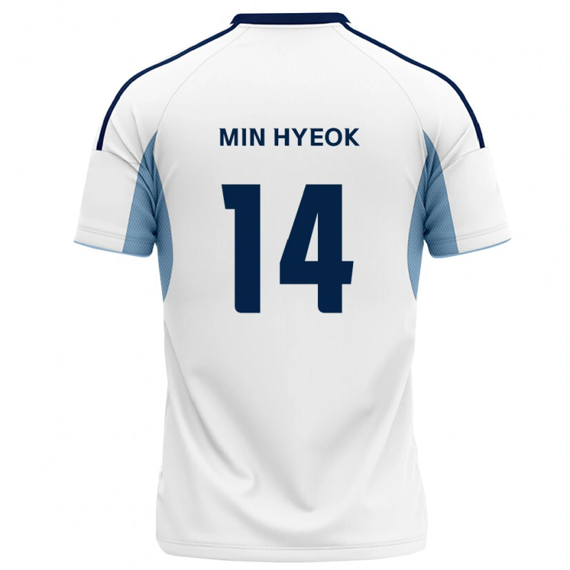 Danxen Barn Min-Hyeok Jeong #14 Kongelig Blå Hvit Bortetrøye Drakt Trøye 2026/27 Skjorter T-Skjorte