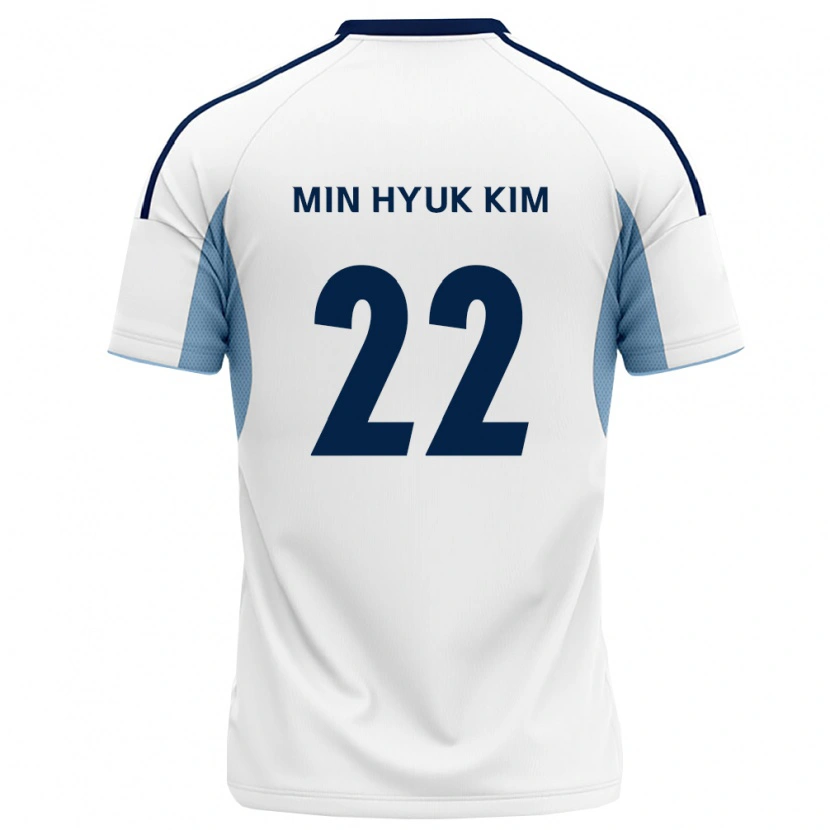 Danxen Barn Min-Hyuk Kim #22 Kongelig Blå Hvit Bortetrøye Drakt Trøye 2026/27 Skjorter T-Skjorte