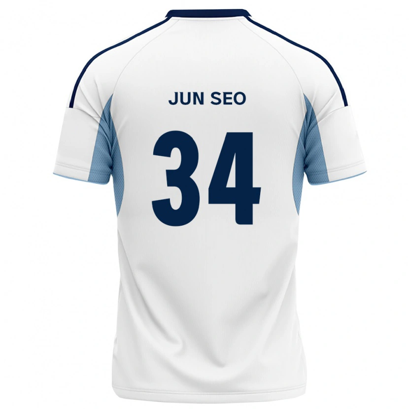 Danxen Barn Jun-Seo Kim #34 Kongelig Blå Hvit Bortetrøye Drakt Trøye 2026/27 Skjorter T-Skjorte