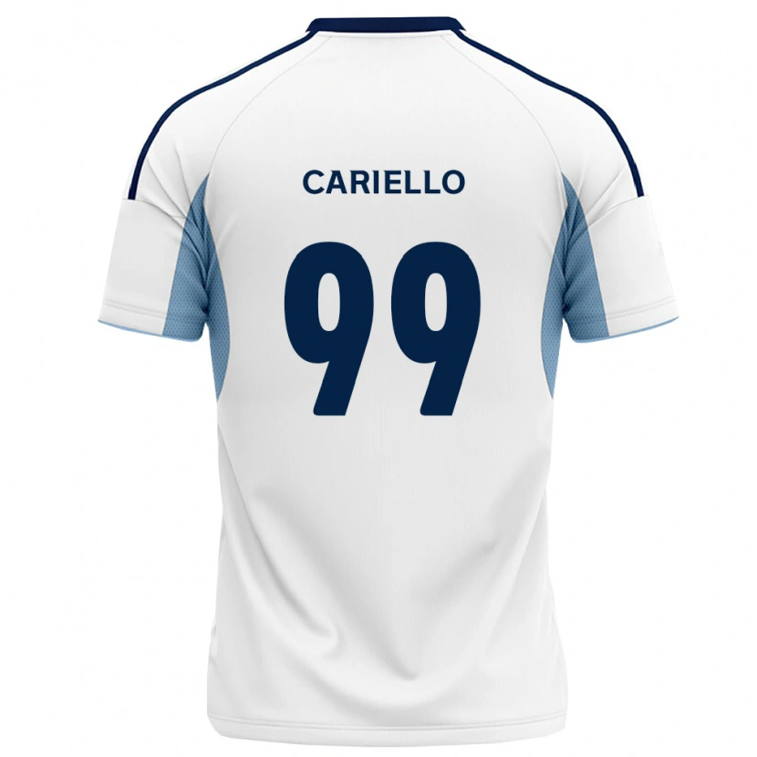 Danxen Barn Yago Cariello #99 Kongelig Blå Hvit Bortetrøye Drakt Trøye 2026/27 Skjorter T-Skjorte
