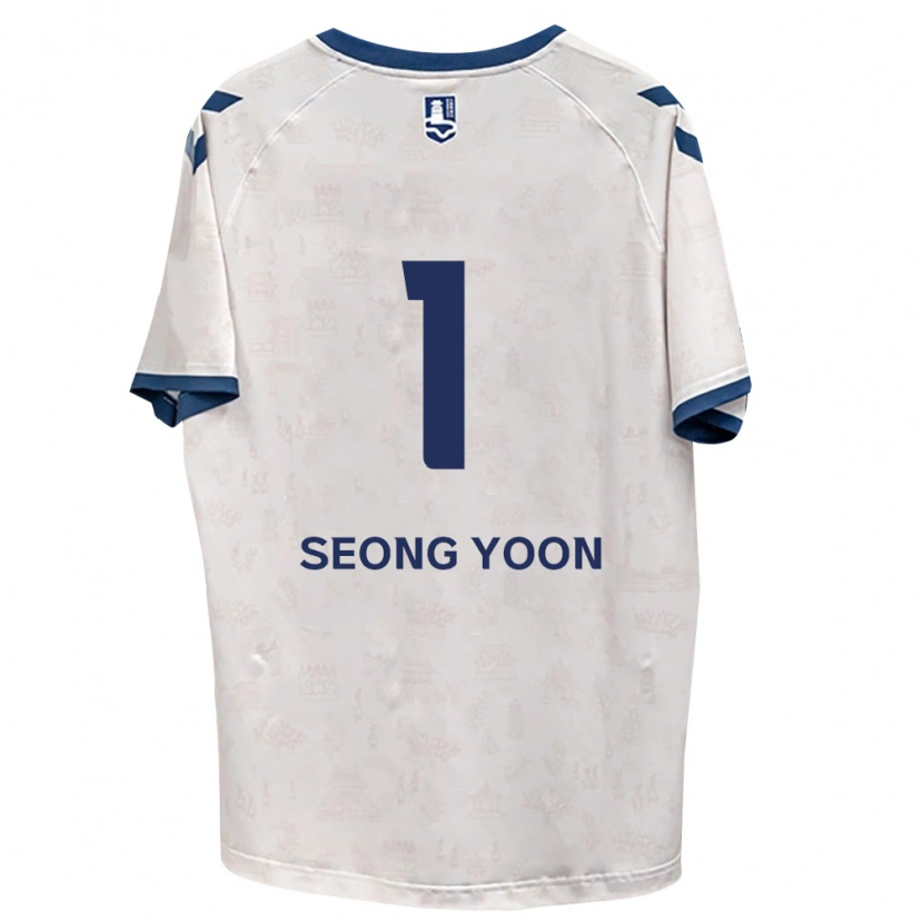 Danxen Barn Seong-Yoon Kim #1 Kongelig Blå Hvit Bortetrøye Drakt Trøye 2026/27 Skjorter T-Skjorte