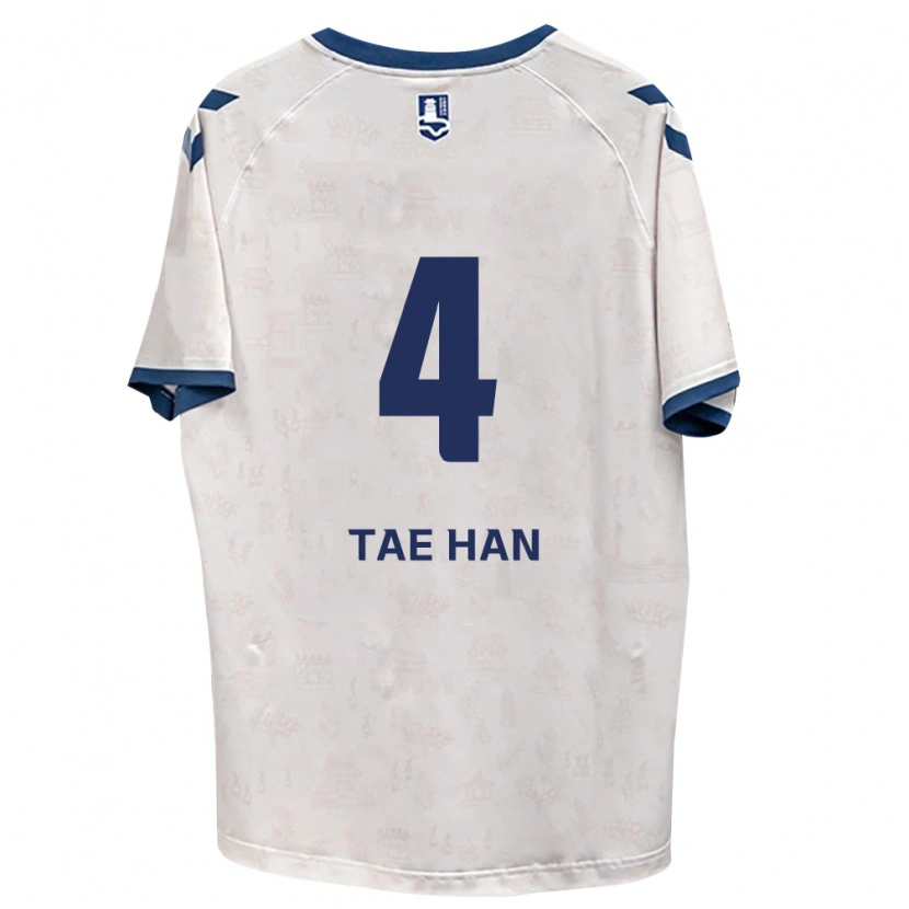 Danxen Barn Tae-Han Kim #4 Kongelig Blå Hvit Bortetrøye Drakt Trøye 2026/27 Skjorter T-Skjorte