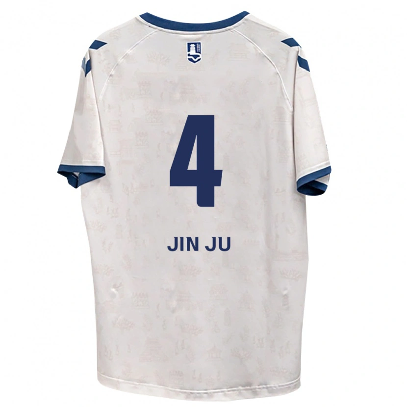 Danxen Barn Jin-Ju Seo #4 Kongelig Blå Hvit Bortetrøye Drakt Trøye 2026/27 Skjorter T-Skjorte