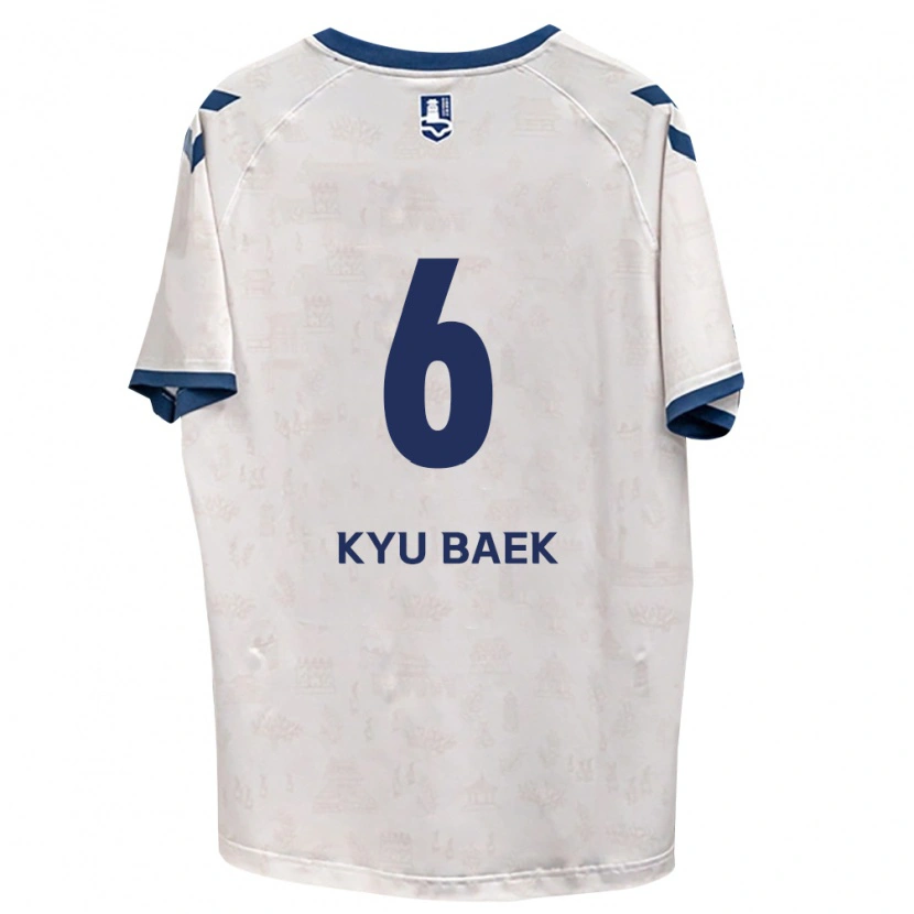 Danxen Barn Kyu-Baek Choi #6 Kongelig Blå Hvit Bortetrøye Drakt Trøye 2026/27 Skjorter T-Skjorte