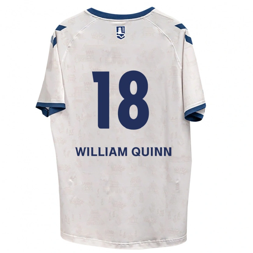 Danxen Barn Max William Quinn #18 Kongelig Blå Hvit Bortetrøye Drakt Trøye 2026/27 Skjorter T-Skjorte