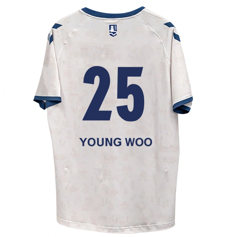 Danxen Barn Young-Woo Jang #25 Kongelig Blå Hvit Bortetrøye Drakt Trøye 2026/27 Skjorter T-Skjorte