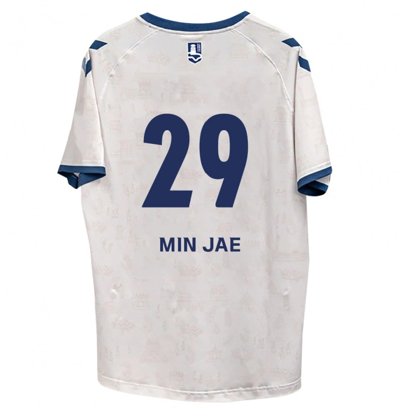 Danxen Barn Min-Jae Kang #29 Kongelig Blå Hvit Bortetrøye Drakt Trøye 2026/27 Skjorter T-Skjorte