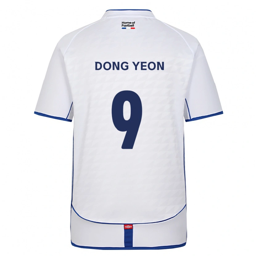 Danxen Barn Dong-Yeon Kim #9 Svart Hvit Rød Bortetrøye Drakt Trøye 2026/27 Skjorter T-Skjorte
